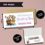 Pink Noah’s Arc Christening Money Wallet Etsy