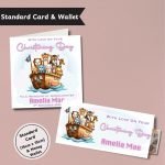 Pink Noah’s Arc Christening Standard Card & Wallet