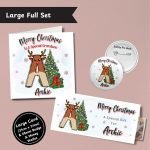 Reindeer Initial Christmas Large Full Set