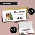 Reindeer Initial Christmas Money Wallet Etsy