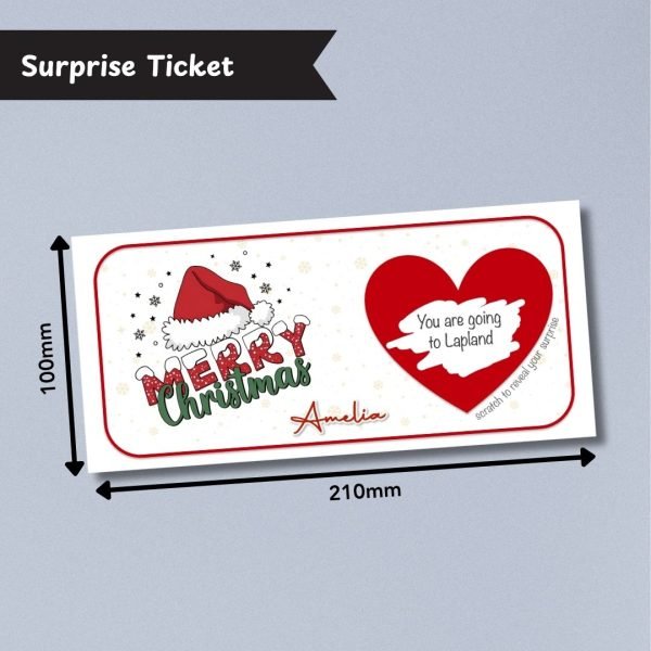 A Christmas Wish Surprise Ticket Dimensions