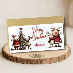 A Whimsical Christmas Money Wallet Card Main