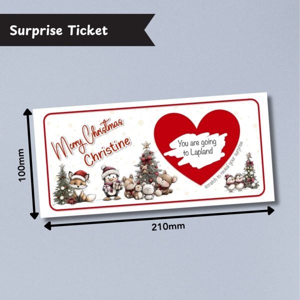 Enchanted Christmas Surprise Ticket Dimensions