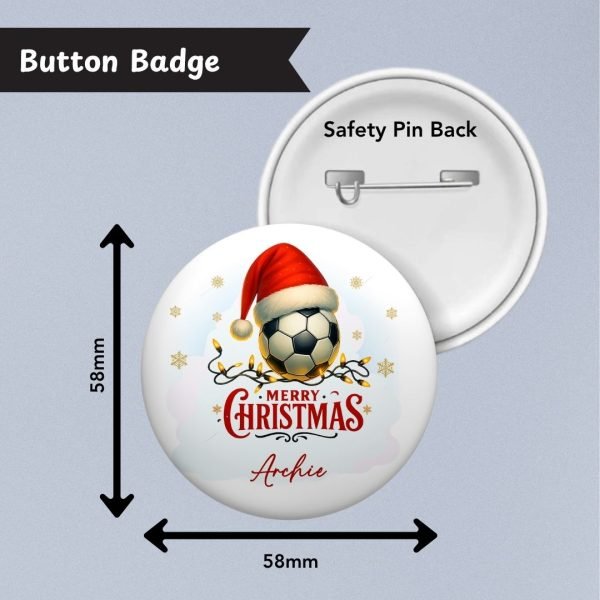 Football Festivities Christmas Badge Info