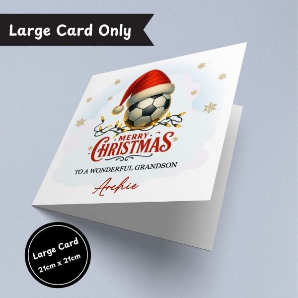 Football Festivities Christmas Large Card Only