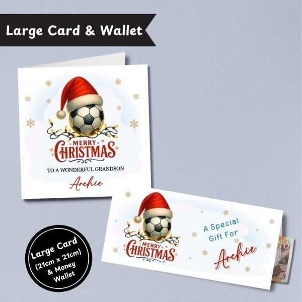 Football Festivities Christmas Large Card & Wallet
