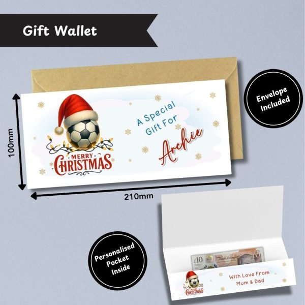 Football Festivities Christmas Money Wallet Etsy