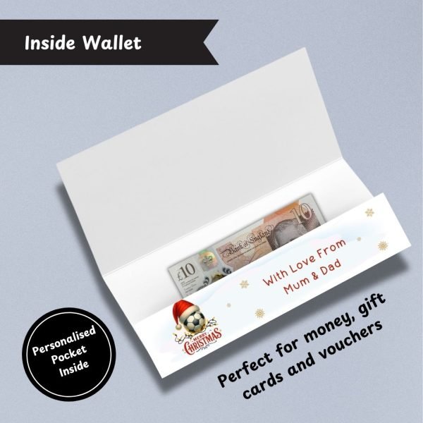 Football Festivities Christmas Money Wallet Inside