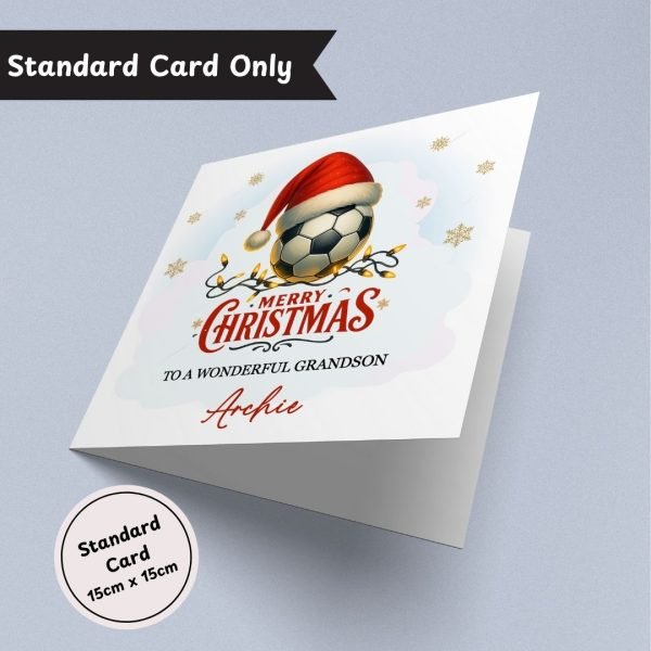 Football Festivities Christmas Standard Card Only
