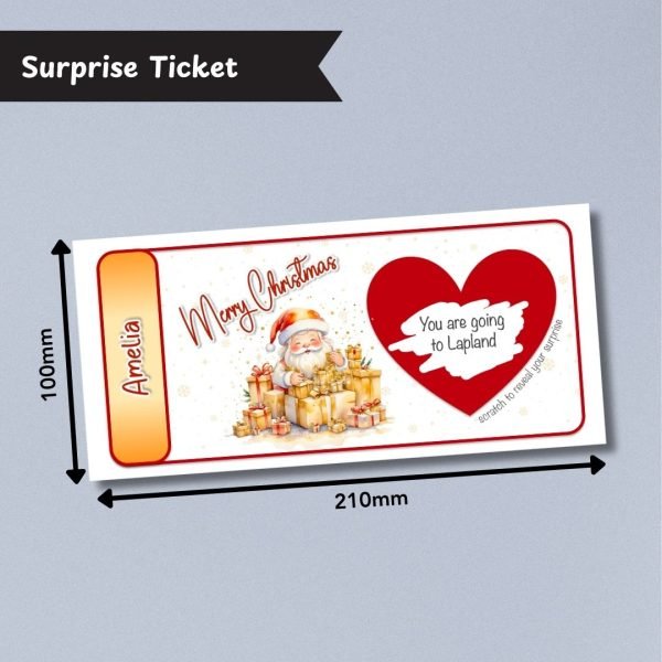 Golden Memories Christmas Surprise Ticket Dimensions