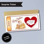 Golden Memories Christmas Surprise Ticket with Envelope
