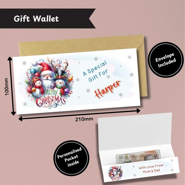 Jolly Jingles Christmas Money Wallet Etsy
