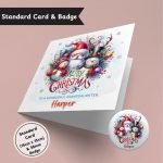 Jolly Jingles Christmas Standard Card & Button Badge