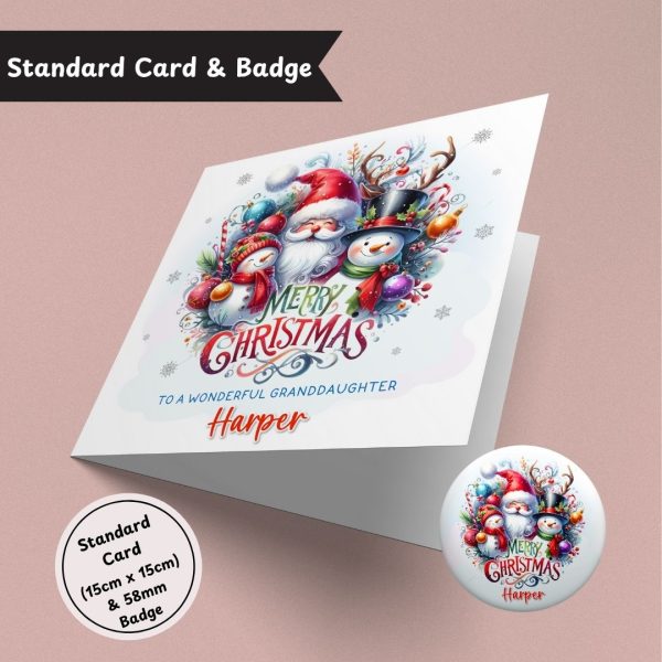 Jolly Jingles Christmas Standard Card & Button Badge