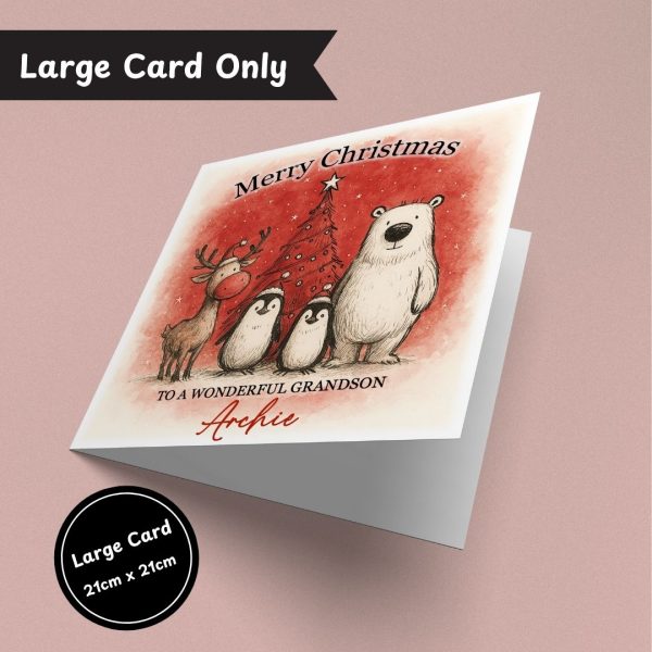 Jolly Woodland Wonders Christmas Large Card Only