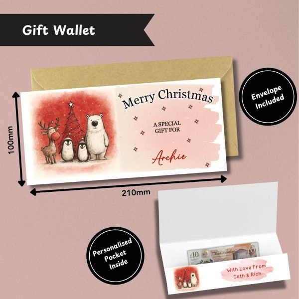 Jolly Woodland Wonders Christmas Money Wallet Etsy