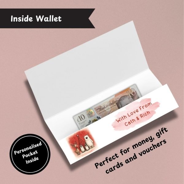 Jolly Woodland Wonders Christmas Money Wallet Inside