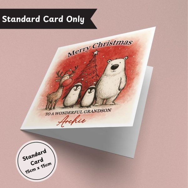 Jolly Woodland Wonders Christmas Standard Card Only