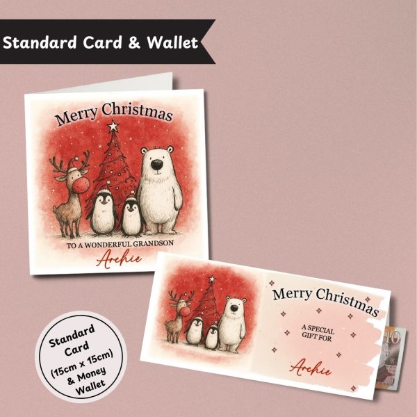 Jolly Woodland Wonders Christmas Standard Card & Wallet