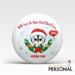 On Your First Christmas Penguin Badge