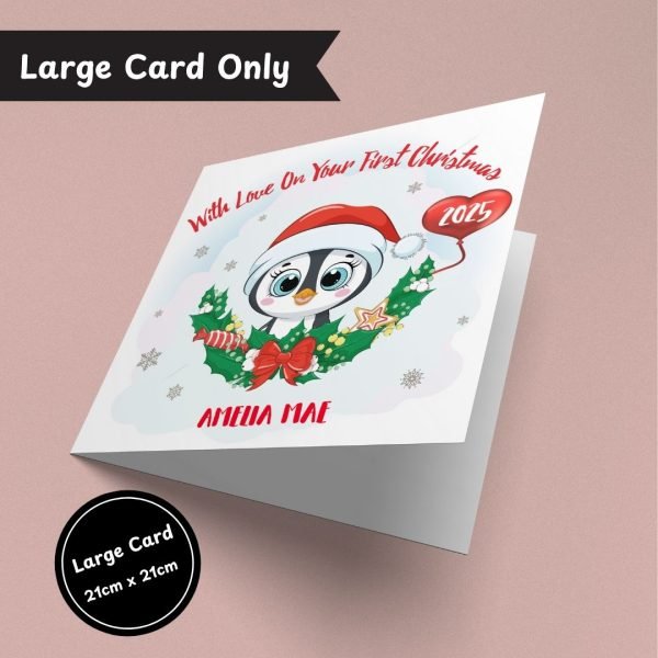 On Your First Christmas Penguin Large Card Only