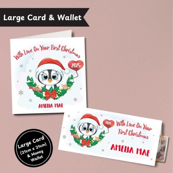 On Your First Christmas Penguin Large Card & Wallet