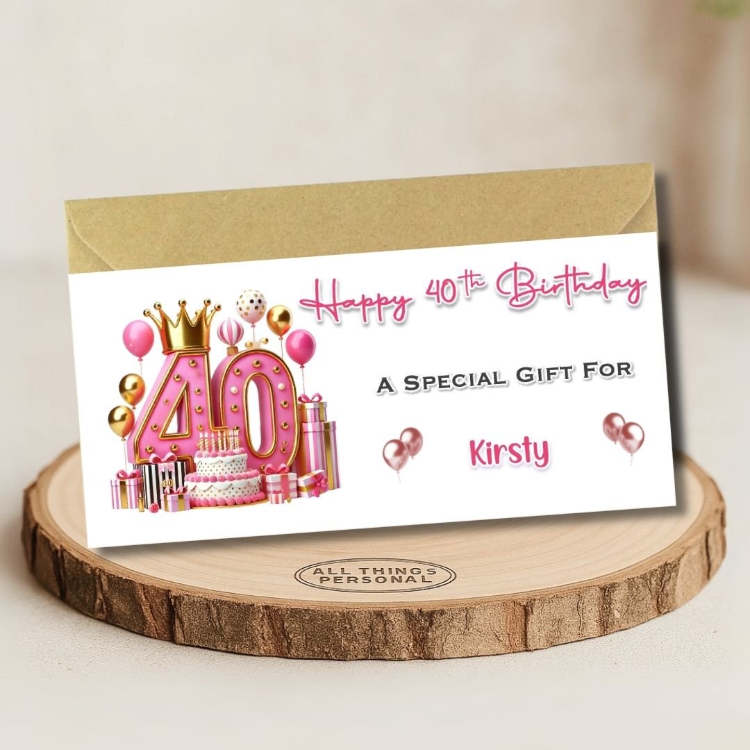 Pink Vibes 40th Birthday Money Wallet Pink Vibes 40th Birthday Money Wallet