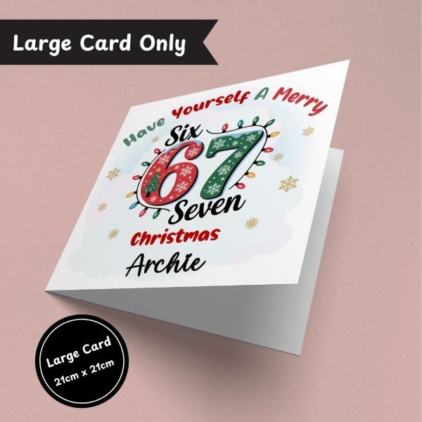 Six Seven Christmas Large Card Only