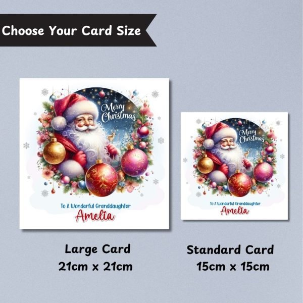 Sleigh Bells Christmas Card Sizes