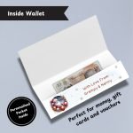 Sleigh Bells Christmas Money Wallet Inside