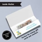 Blue Balloons Money Wallet Card Inside