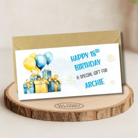 Blue Balloons Money Wallet Card Main