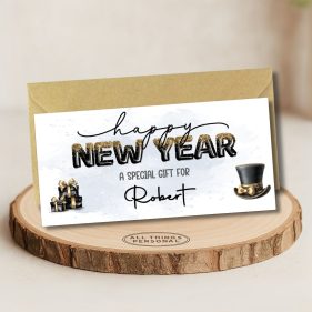 Blue New Year Money Wallet Card Main
