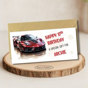 Car Birthday Money Wallet Card Main