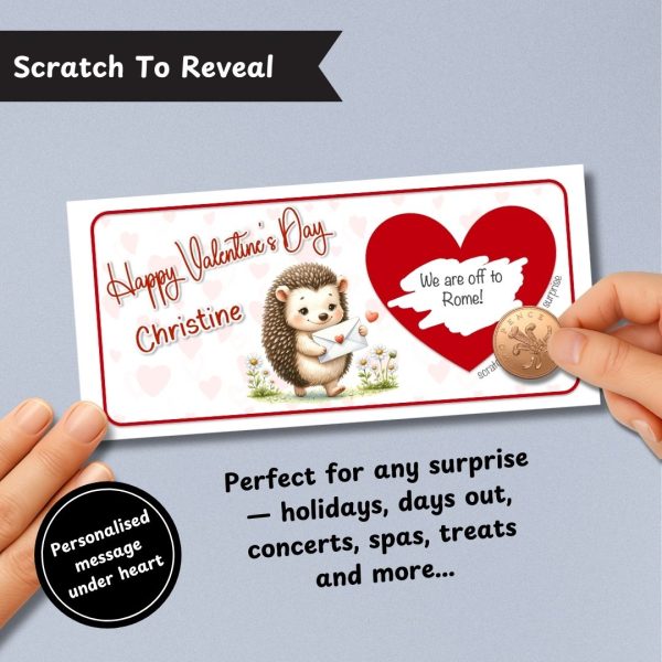 Hedgehog Love Surprise Ticket Scratch To Reveal