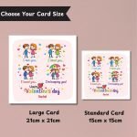 Our Colourful Love Story Card Sizes