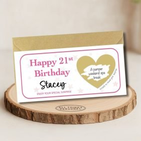 Pink Birthday Surprise Ticket