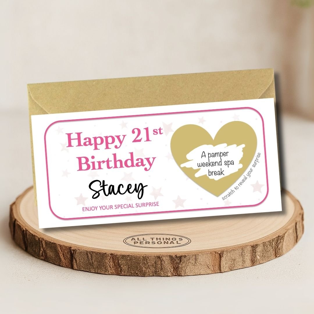 Pink Birthday Surprise Ticket Pink Birthday Surprise Ticket