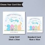 Elephant Cuddles Fathers Day Card Sizes