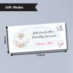 Pink First Holy Communion Money Wallet Card Dimensions
