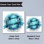 Blue Father’s Day Card Sizes