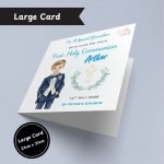 Boys First Holy Communion Large Card