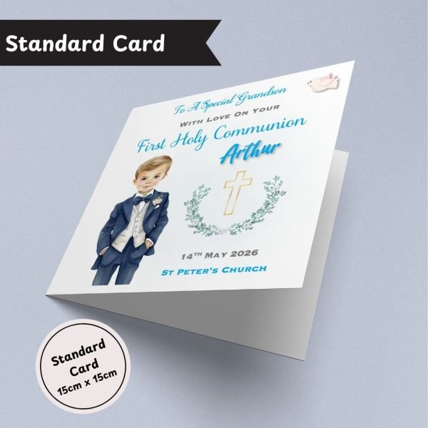 Boys First Holy Communion Standard Card