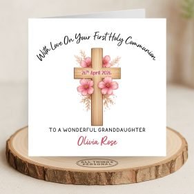 Pink Floral Cross Communion Main