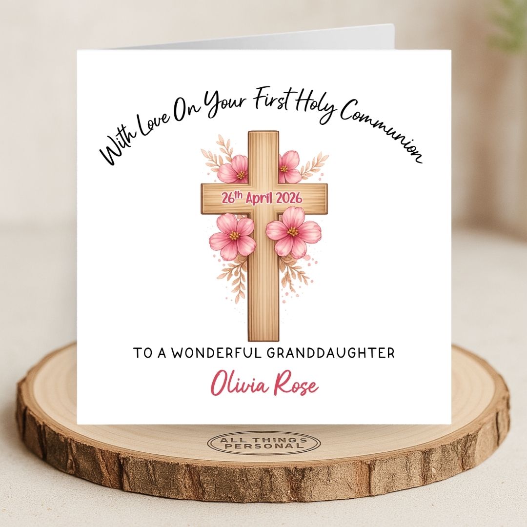 Pink Floral Cross Communion Main Pink Floral Cross Communion Main