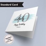 Blue 40th Birthday Standard Card