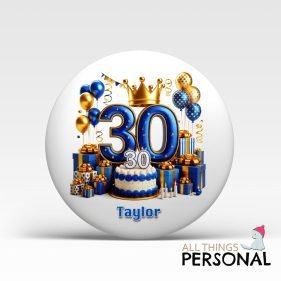Blue Vibes 30th Birthday Badge
