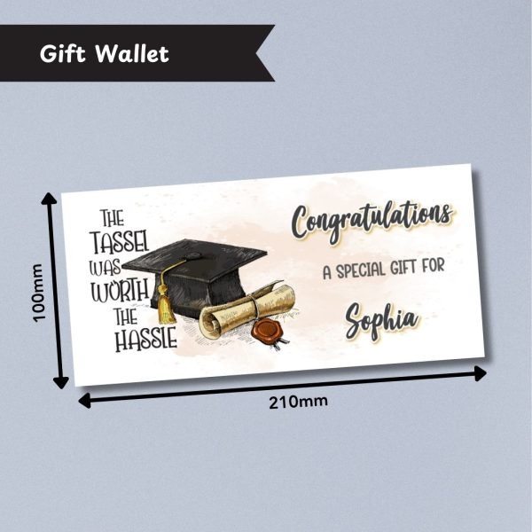 Graduation Money Wallet Card Dimensions