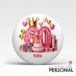 Pink Vbes 60th Birthday Badge