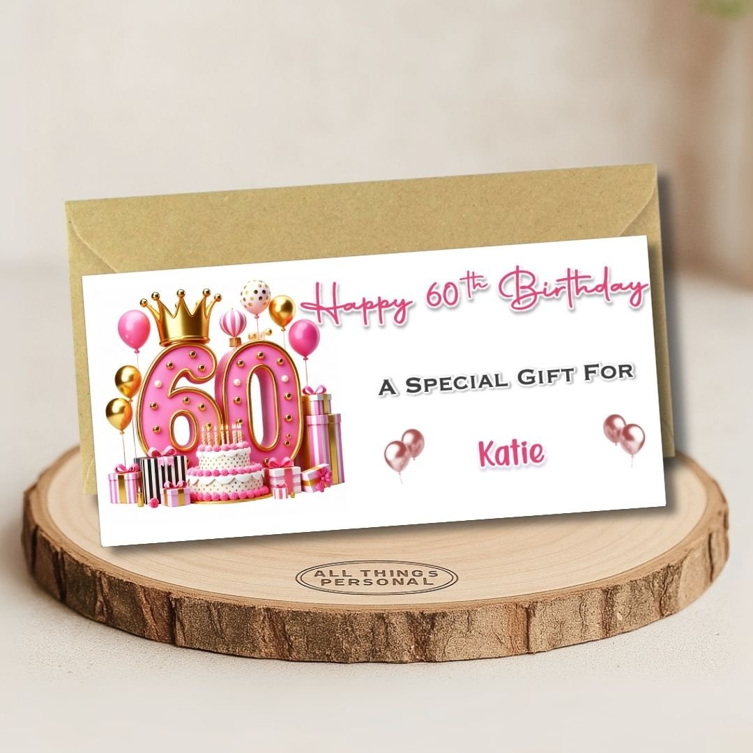Pink Vibes 60th Birthday Money Wallet Pink Vibes 60th Birthday Money Wallet